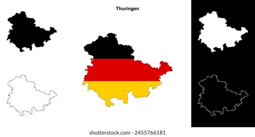 Conjunto de mapas esquemáticos del estado de Turingen