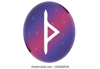 Thurisaz runic symbol vector illustration