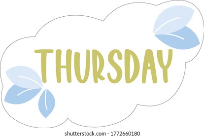 Thursday. Allday stickers. Digital stickers