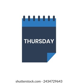 Thursday Calendar Icon of the Weekly. Thursday Icon vector