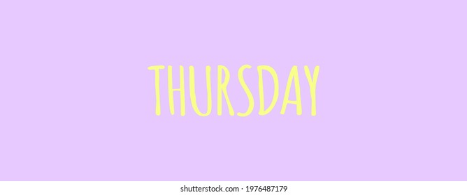 Thursday clean text, minimal design