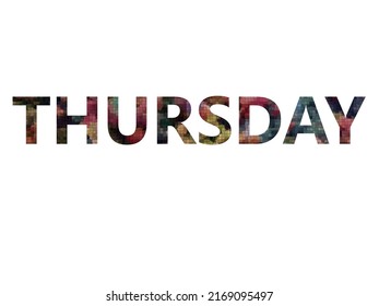 Thursday Colorful Typography Text Banner Vector Stock Vector (Royalty ...