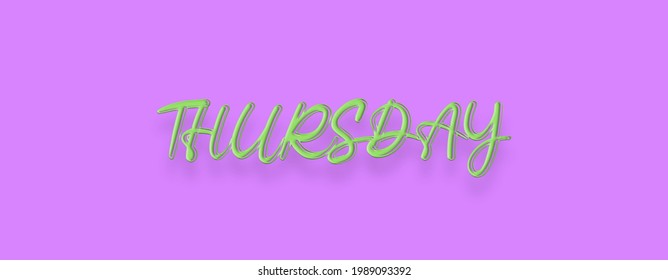 Thursday - Day Name of the Week