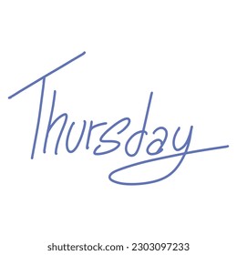 Thursday modern handwritten quote ,good for graphic design resources, books, pamflets, letters, posters, banners, and more.