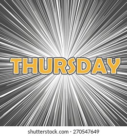 thursday on art background