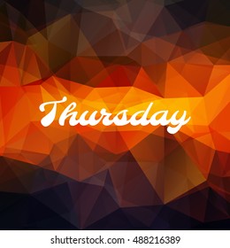 Thursday on geometric background