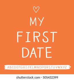 thursday quotes with cute handwritten font isolated
