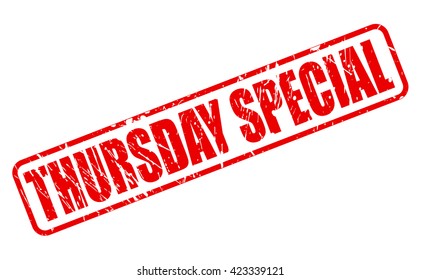 Thursday Special Red Stamp Text On Stock Vector (Royalty Free ...