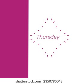 Thursday template for your work.vector illustration eps10