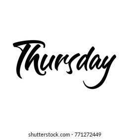 Thursday Typography Design Black For Poster or Advertising purpose