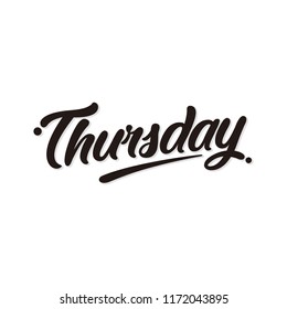 Thursday typography logo design vector