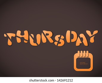 "Thursday" word