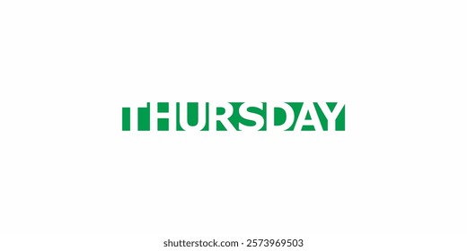 thursday word isolated on white background