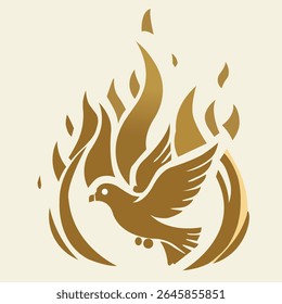 Thursday Word – One Night Spiritual Revival with Dove and Holy Fire Symbol
