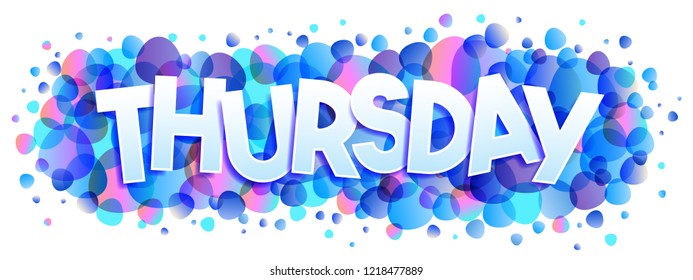 Thursday word vector creative banner