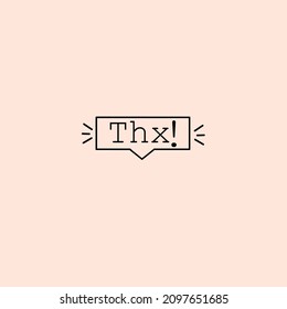 Thx. Thx vector, clip art. Vector illustration for your design.