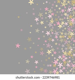 Thyme rustic flowers vector illustration. Small field floral elements scattered. Cinco De Mayo holiday motif. Modern flowers Thyme minimal bloom. Stripy petals.