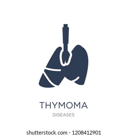 Thymoma icon. Trendy flat vector Thymoma icon on white background from Diseases collection, vector illustration can be use for web and mobile, eps10