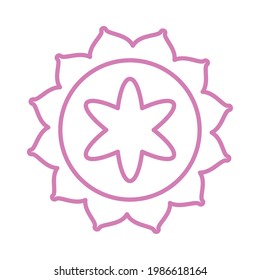 símbolo thymus chakra en el fondo