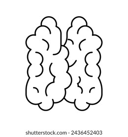 thymus of immune system line icon vector. thymus of immune system sign. isolated contour symbol black illustration