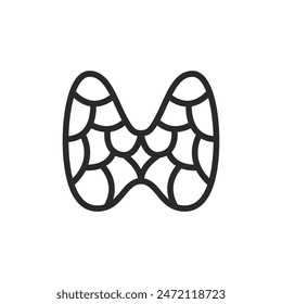Thymus, Linearsymbol. Bearbeitbare Strichbreite