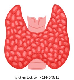 Thyroid. Anatomy organs human body. Vector illustration