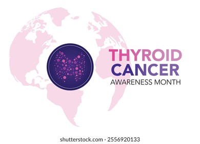 Thyroid awareness month is every year in January. Banner, Holiday, poster, card and background design Template.