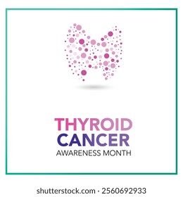 Thyroid awareness month is every year in January. Banner, Holiday, poster, card and background design Template.