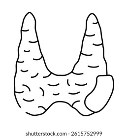 thyroid cancer line icon vector. thyroid cancer sign. isolated contour symbol black illustration