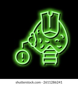 thyroid cancer neon light sign vector. thyroid cancer illustration
