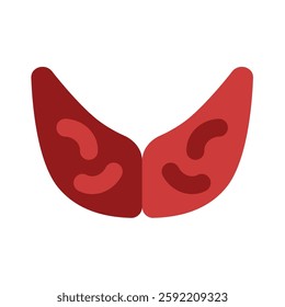thyroid colorful flat style icon