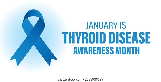 Thyroid Disease awareness month is every year in January. Banner, Holiday, poster, card and background design Template.