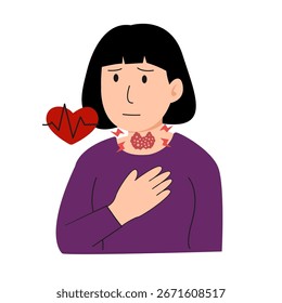 thyroid disease concept. vector illustration