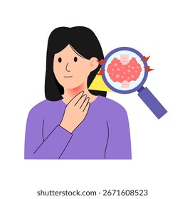thyroid disease concept. vector illustration