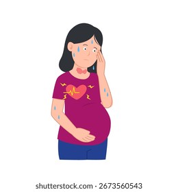 conceito de doença da tireoide. ilustração de vetor