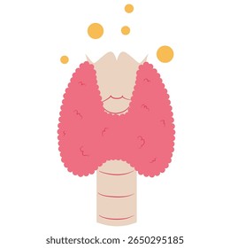 Thyroid disease illustration. Graves’ disease 