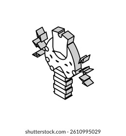 thyroid disorder disease isometric icon vector. thyroid disorder disease sign. isolated symbol illustration