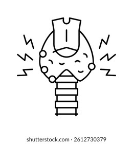 thyroid disorder disease line icon vector. thyroid disorder disease sign. isolated contour symbol black illustration