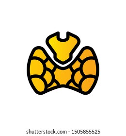 thyroid filled line icon sign. thyroid symbol, logo illustration. Different style icons set. Pixel perfect vector graphics - Vector