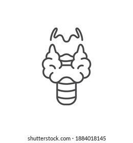 Thyroid Gland Color Line Icon. Pictogram For Web Page, Mobile App, Promo.