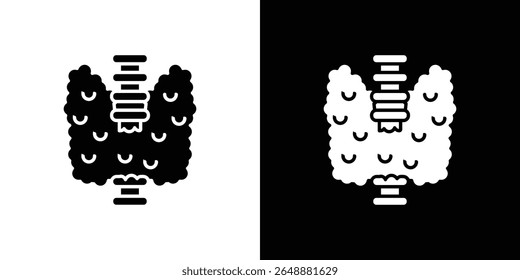 Icono de la glándula tiroides de un Vector de estilo plano