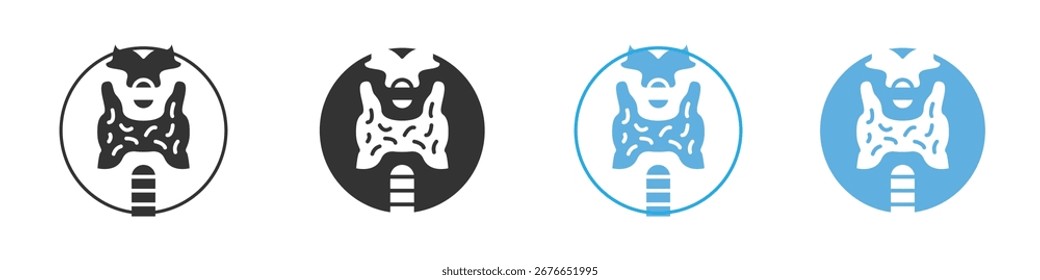 Schilddrüsen-Symbol. Entwurfsvorlage für Grafiksymbol
