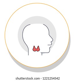 thyroid gland icon trendy icon on white background for web graphic