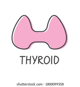 thyroid gland icon - vector illustration