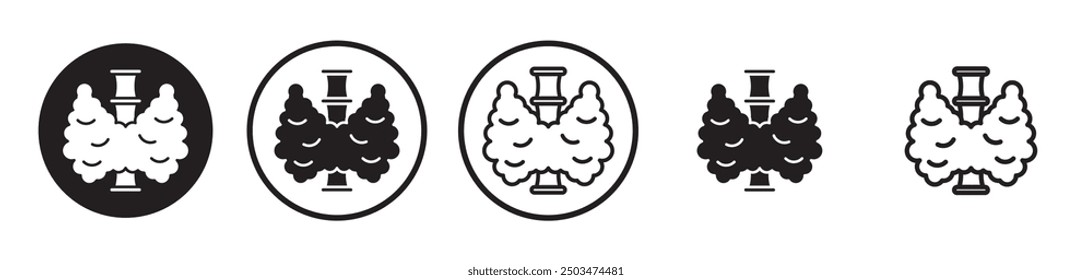 Thyroid gland line icon vector set.