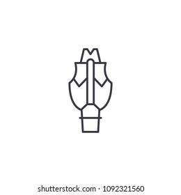 Thyroid gland symbol linear icon concept. Thyroid gland symbol line vector sign, symbol, illustration.