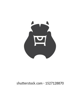 Thyroid gland vector icon. filled flat sign for mobile concept and web design. thyroid organ glyph icon. Symbol, logo illustration. Vector graphics