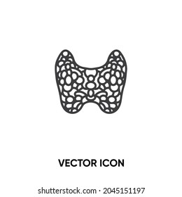 Thyroid gland vector icon. Modern, simple flat vector illustration for website or mobile app.Thyroid symbol, logo illustration. Pixel perfect vector graphics