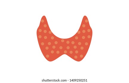 Thyroid human internal organ logo