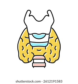 thyroid human organ color icon vector. thyroid human organ sign. isolated symbol illustration